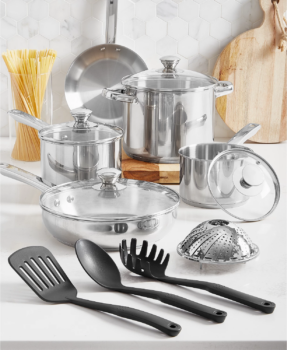 Tools of the Trade 13-Piece Stainless Steel Cookware Set