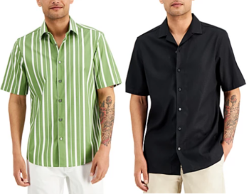 Up to 85% Off Alfani Men’s Button-Down Shirts @Macy’s