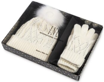 INC International Concepts Embellished Beanie & Gloves Boxed Set