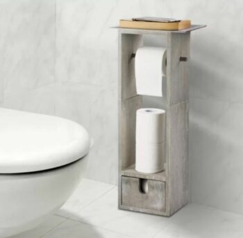 Freestanding Toilet Paper Holder w/ Drawer