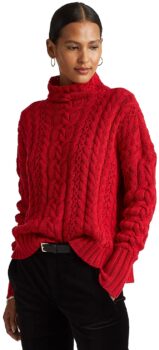 Ralph Lauren Cable-Knit Turtleneck Women’s Sweater