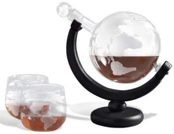Studio Mercantile Whiskey Globe Decanter Set